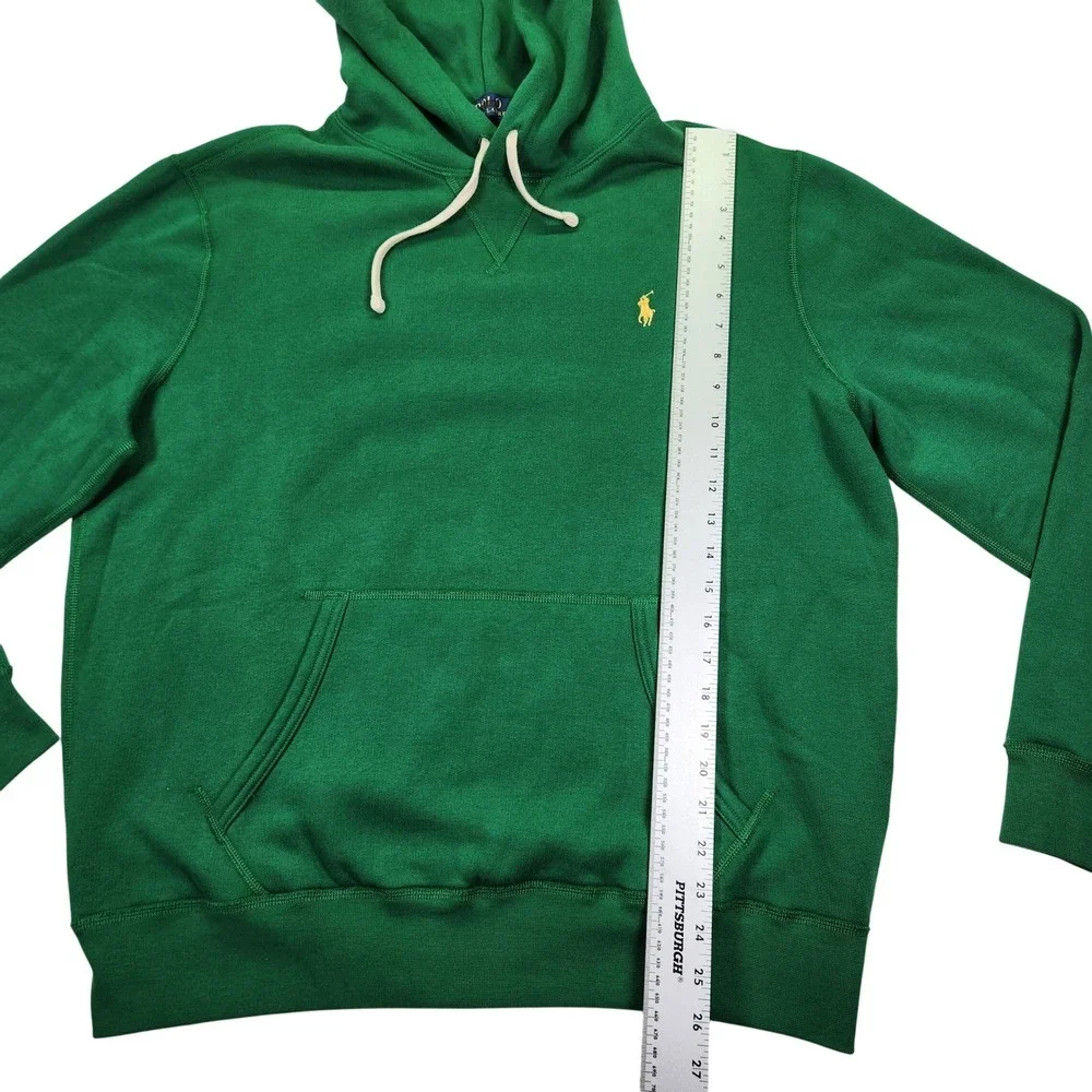 Polo Ralph Lauren Green Fleece Hoodie Mens Size L Classic Pony Logo Casual New